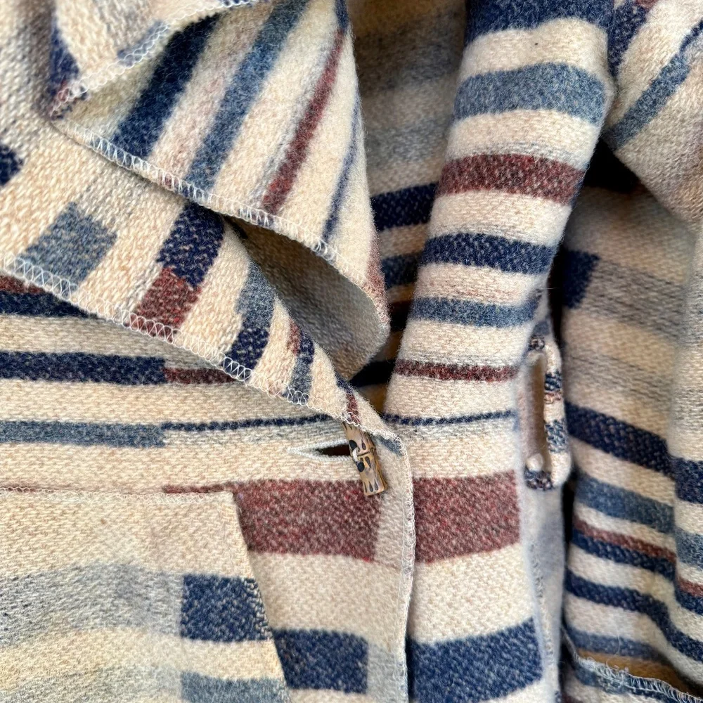*RARE!* 70s Vintage Wrap Indian Blanket Coat by Quarte by de Champs - Picture 3 of 7
